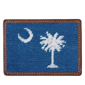 Smashers & Branson South Carolina Flag (Blue) Needlepoint card holder